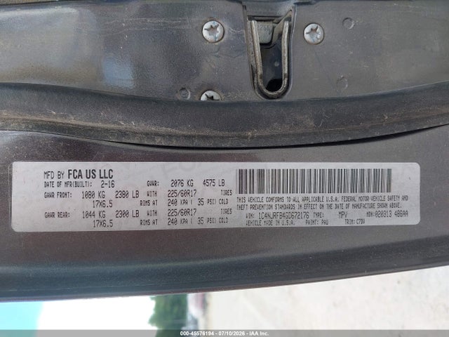 Aukcja sprzedaży 2016 Jeep Patriot Latitude, vin: 1C4NJRFB4GD672176, numer aukcji: 45576194