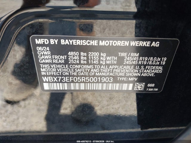 Aukcja sprzedaży 2024 Bmw X1 Xdrive28i, vin: WBX73EF05R5001903, numer aukcji: 45576213