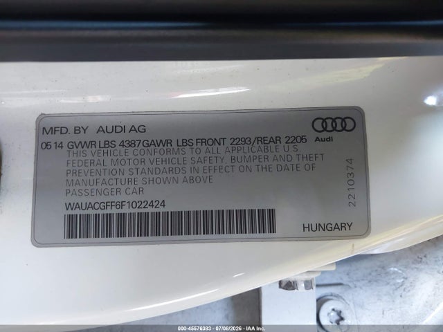 Audi A3 1.8t Premium 2015 WAUACGFF6F1022424 Image 9