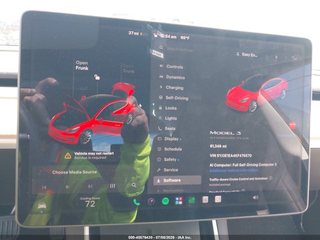 Продажа на аукционе авто 2019 Tesla Model 3 Long Range/mid Range/standard Range/standard Range Plus, vin: 5YJ3E1EA4KF476570, номер лота: 45576430