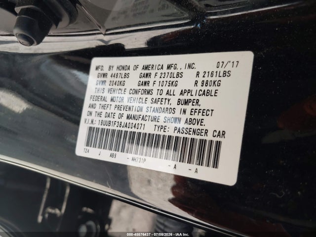 Продаж на аукціоні авто 2018 Acura Tlx, vin: 19UUB1F38JA004071, номер лоту: 45576437