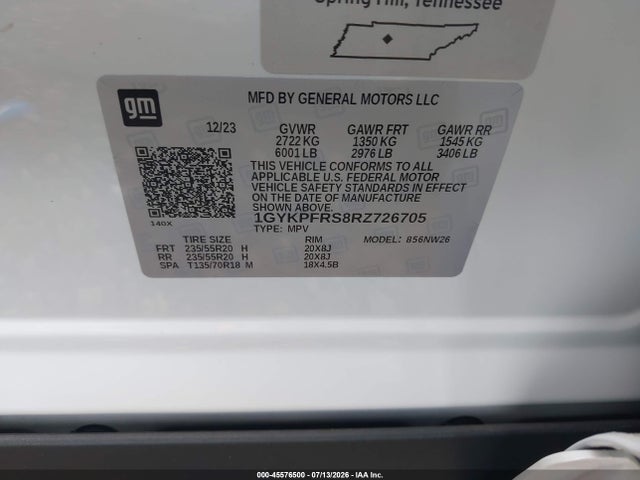 Продаж на аукціоні авто 2024 Cadillac Xt6 Awd Premium Luxury, vin: 1GYKPFRS8RZ726705, номер лоту: 45576500