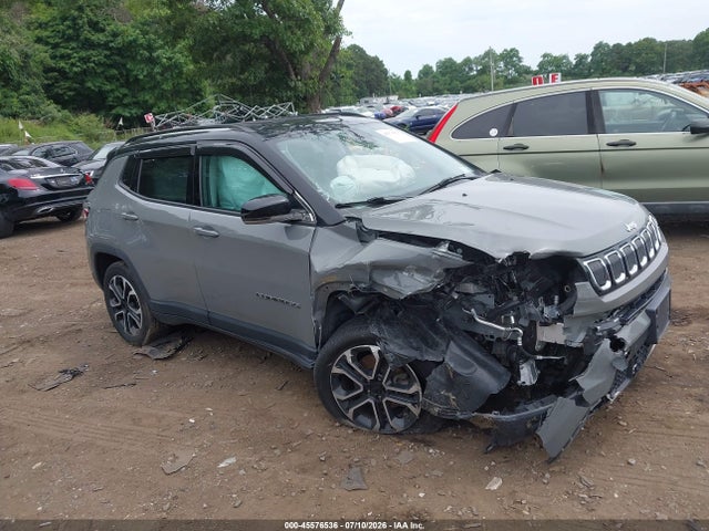 2022 Jeep Compass Limited 4x4 მანქანა იყიდება აუქციონზე, vin: 3C4NJDCB2NT177411, აუქციონის ნომერი: 45576536
