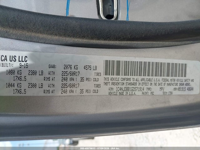 Jeep Compass Sport 2016 1C4NJDBB1GD571914 Image 9