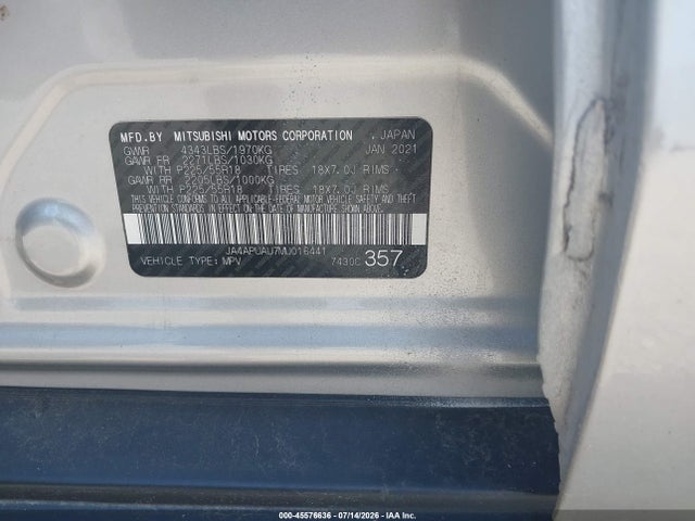Продажа на аукционе авто 2021 Mitsubishi Outlander Sport 2.0 Be 2wd/2.0 Es 2wd/2.0 Le 2wd/2.0 S 2wd, vin: JA4APUAU7MU016441, номер лота: 45576636