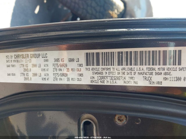 Продажа на аукционе авто 2014 Ram 1500 Express, vin: 1C6RR7FT3ES202714, номер лота: 45576926