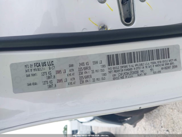 2018 Jeep Cherokee Latitude 4x4 მანქანა იყიდება აუქციონზე, vin: 1C4PJMCB4JD530398, აუქციონის ნომერი: 45576932