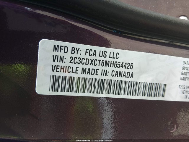 Aukcja sprzedaży 2021 Dodge Charger R/t Rwd, vin: 2C3CDXCT6MH654426, numer aukcji: 45576986