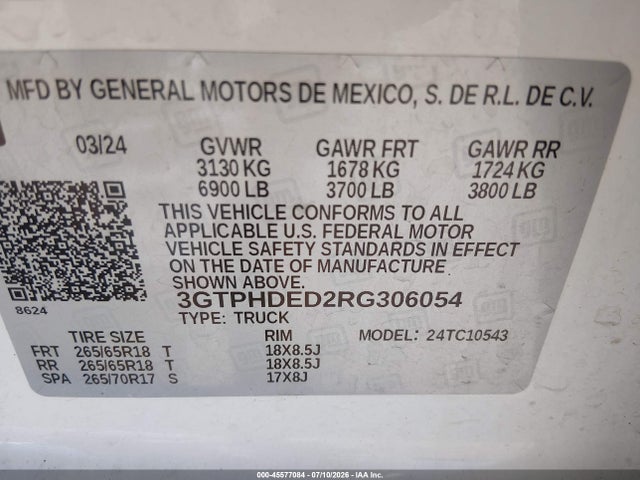 GMC Sierra 1500 2wd Short Box Slt 2024 3GTPHDED2RG306054 Image 9