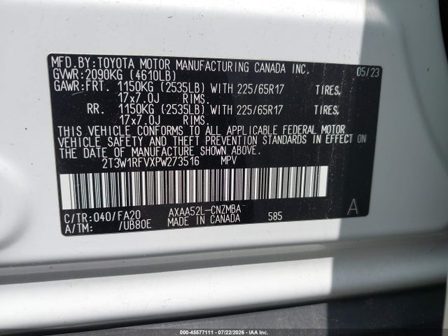 Toyota Rav4 Xle 2023 2T3W1RFVXPW273516 Image 9