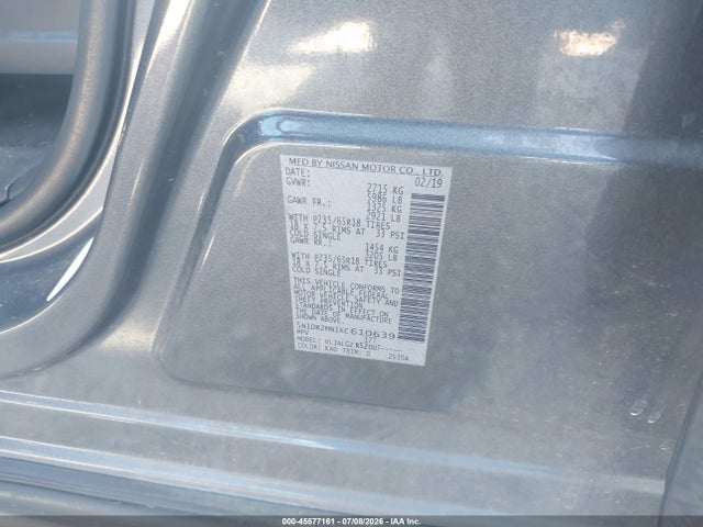 Nissan Pathfinder Sl 2019 5N1DR2MN1KC610639 Image 9