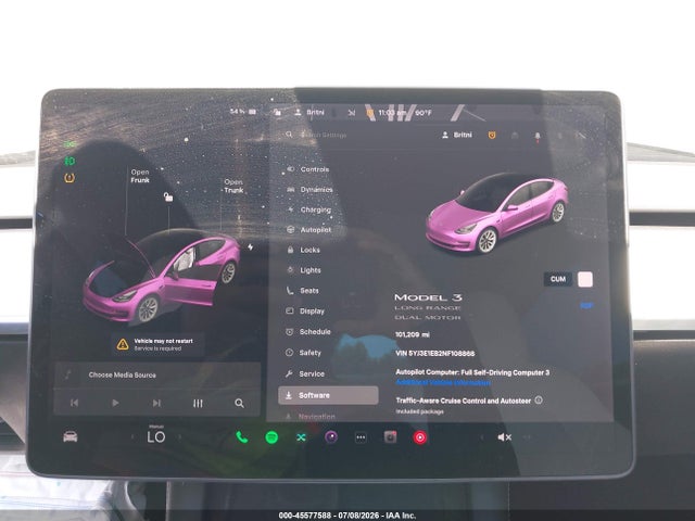 Продажа на аукционе авто 2022 Tesla Model 3 Long Range Dual Motor All-wheel Drive, vin: 5YJ3E1EB2NF108868, номер лота: 45577588