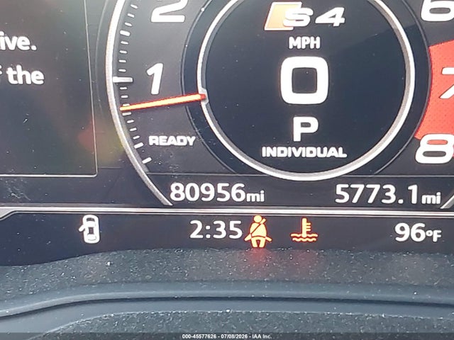 Продаж на аукціоні авто 2018 Audi S4 3.0t Premium Plus, vin: WAUB4AF49JA128436, номер лоту: 45577626