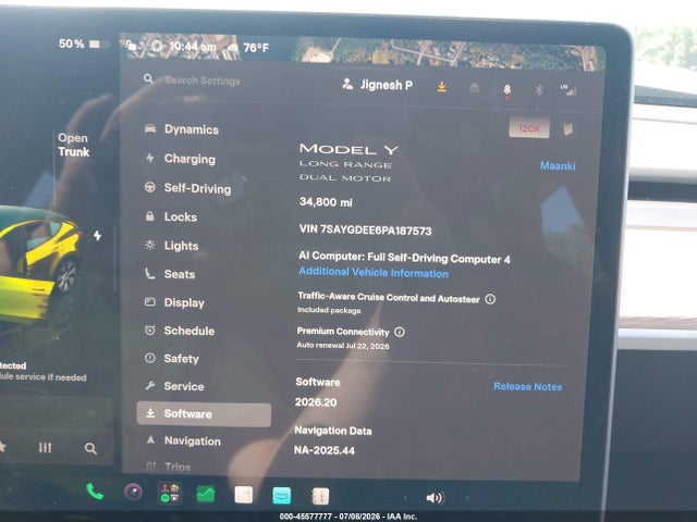 Продаж на аукціоні авто 2023 Tesla Model Y Awd/long Range Dual Motor All-wheel Drive, vin: 7SAYGDEE6PA187573, номер лоту: 45577777