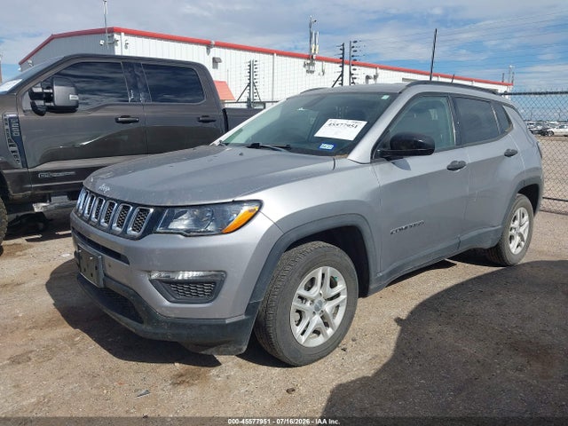2018 Jeep Compass Sport Fwd მანქანა იყიდება აუქციონზე, vin: 3C4NJCAB3JT255167, აუქციონის ნომერი: 45577951