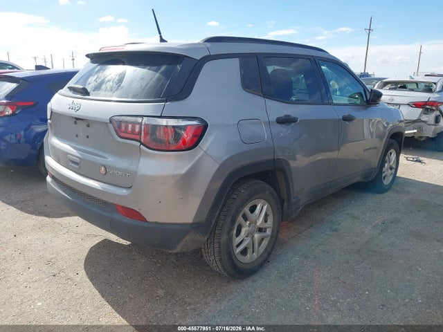 2018 Jeep Compass Sport Fwd მანქანა იყიდება აუქციონზე, vin: 3C4NJCAB3JT255167, აუქციონის ნომერი: 45577951