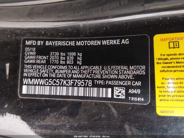 Продаж на аукціоні авто 2019 Mini Convertible Cooper, vin: WMWWG5C57K3F79578, номер лоту: 45577955