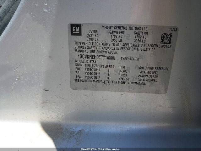1GCVKREH0EZ210880 Chevrolet Silverado 1500 Lt