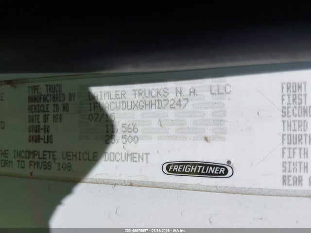 Freightliner M2 106 Medium Duty 2016 1FVACWDUXGHHD7247 Image 9