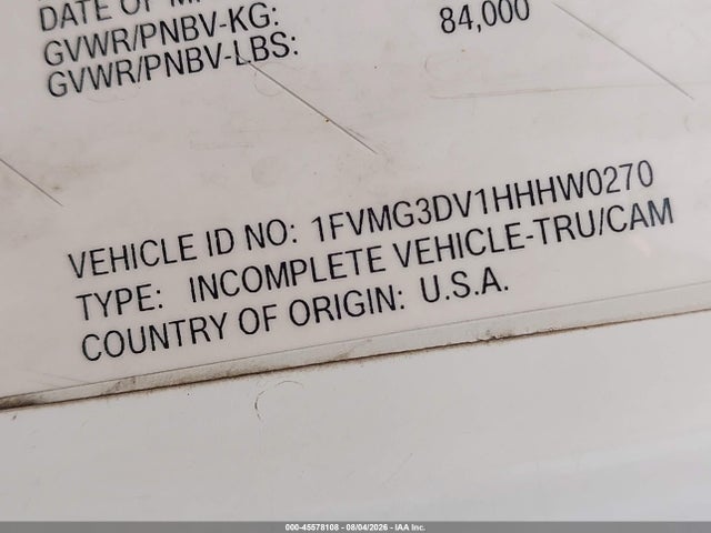 Freightliner 114sd 2017 1FVMG3DV1HHHW0270 Image 9