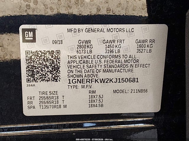 Chevrolet Traverse Ls 2019 1GNERFKW2KJ150681 Image 9