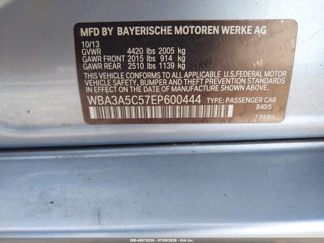 Продаж на аукціоні авто 2014 Bmw 328i, vin: WBA3A5C57EP600444, номер лоту: 45578230