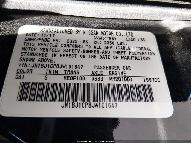 JN1BJ1CP8JW101647 Nissan Rogue Sport Sl