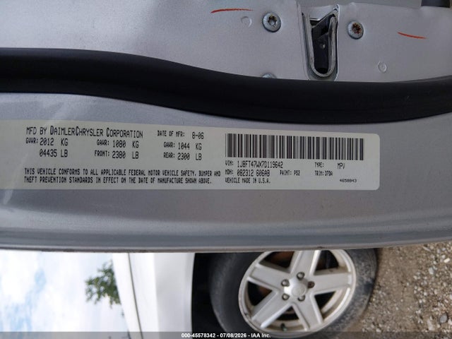45578342 :رقم المزاد ، 1J8FT47WX7D119642 vin ، 2007 Jeep Compass Sport مزاد بيع