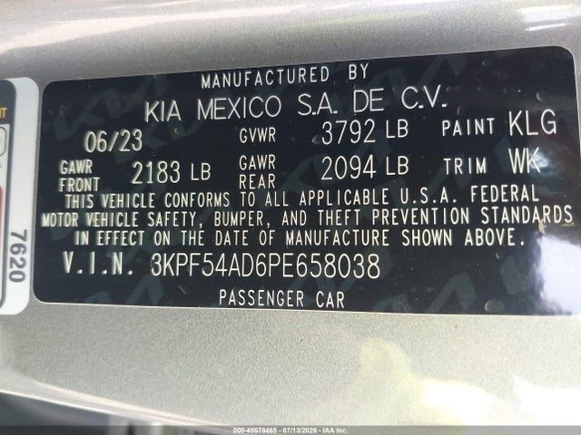 KIA Forte Gt-line 2023 3KPF54AD6PE658038 Image 9
