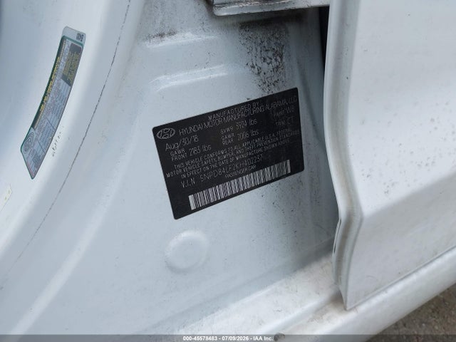 45578483 :رقم المزاد ، 5NPD84LF2KH402237 vin ، 2019 Hyundai Elantra Sel مزاد بيع