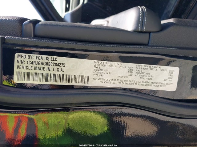 2025 Jeep Grand Cherokee Altitude X 4x2 მანქანა იყიდება აუქციონზე, vin: 1C4RJGAG6SC284275, აუქციონის ნომერი: 45578489