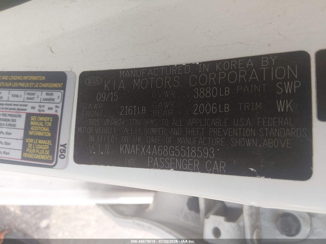 KIA FORTE LX 2016 KNAFX4A68G5518593 Image 9