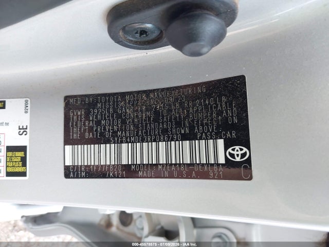 Aukcja sprzedaży 2024 Toyota Corolla Le, vin: 5YFB4MDE3RP086790, numer aukcji: 45578575
