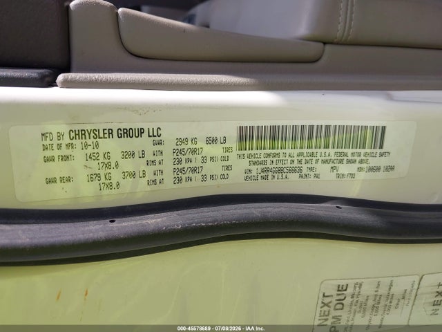 Aukcja sprzedaży 2011 Jeep Grand Cherokee Laredo, vin: 1J4RR4GG8BC566636, numer aukcji: 45578689