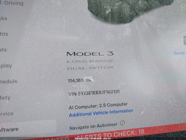 Aukcja sprzedaży 2018 Tesla Model 3 Long Range/performance, vin: 5YJ3E1EBXJF182131, numer aukcji: 45578728