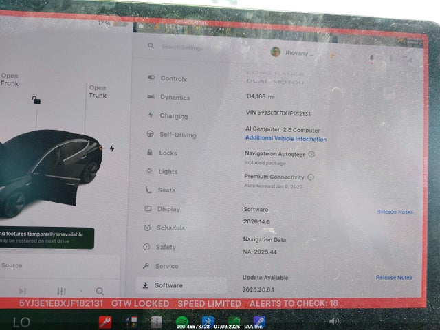 Aukcja sprzedaży 2018 Tesla Model 3 Long Range/performance, vin: 5YJ3E1EBXJF182131, numer aukcji: 45578728