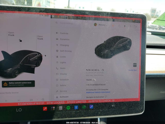 Aukcja sprzedaży 2018 Tesla Model 3 Long Range/performance, vin: 5YJ3E1EBXJF182131, numer aukcji: 45578728