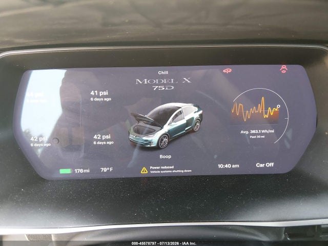 Auction sale of the 2017 Tesla Model X, vin: 5YJXCDE22HF041976, lot number: 45578797