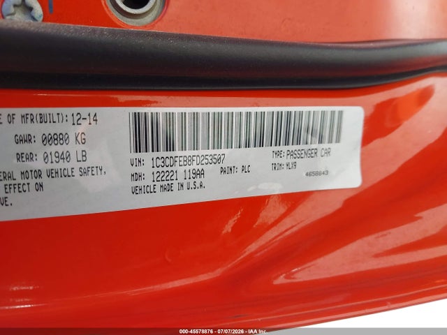 1C3CDFEB8FD253507 Dodge DART GT
