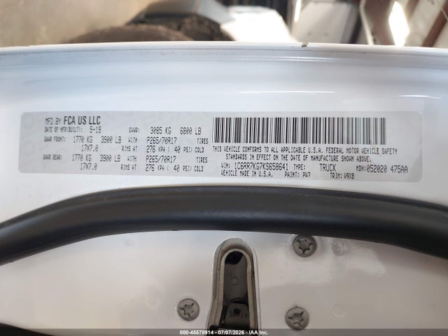 Aukcja sprzedaży 2019 Ram 1500 Classic Tradesman  4x4 5'7 Box, vin: 1C6RR7KG7KS658641, numer aukcji: 45578914