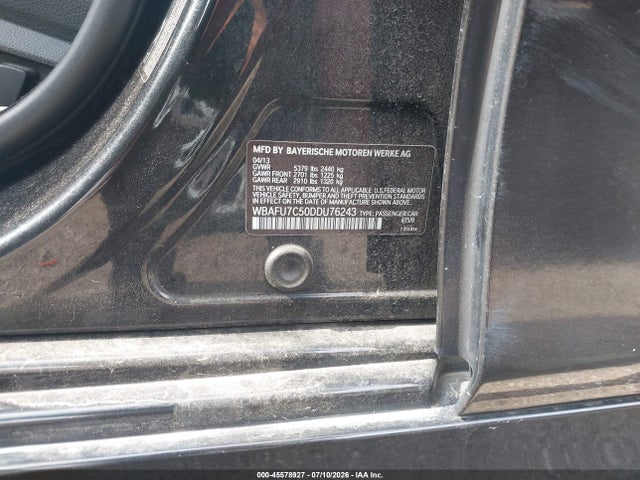 Продажа на аукционе авто 2013 Bmw 535i Xdrive, vin: WBAFU7C50DDU76243, номер лота: 45578927