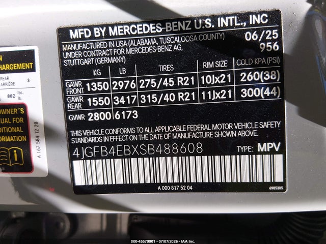 4JGFB4EBXSB488608 Mercedes-Benz GLE 350