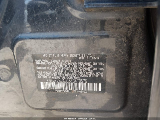 Продаж на аукціоні авто 2015 Subaru Forester 2.5i Premium, vin: JF2SJADC8FG479575, номер лоту: 45579076