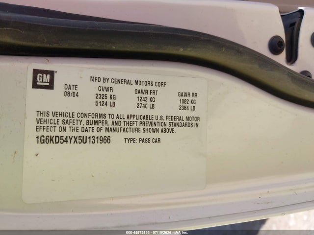 Aukcja sprzedaży 2005 Cadillac Deville Livery Pkg, vin: 1G6KD54YX5U131966, numer aukcji: 45579133