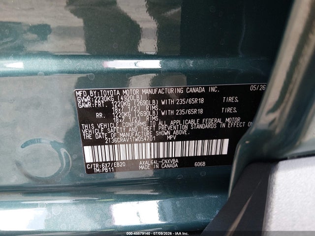 2T36CRAV1TW054701 Toyota Rav4 Woodland