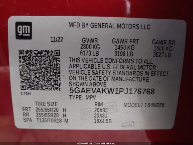 Aukcja sprzedaży 2023 Buick Enclave Essence Awd, vin: 5GAEVAKW1PJ176768, numer aukcji: 45579145