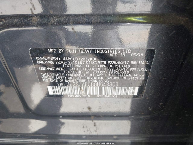 Subaru Forester 2.5i Premium 2016 JF2SJAFC8GH543803 Image 9