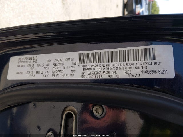 RAM 1500 Tradesman 2016 1C6RR7KGXGS108678 Image 9