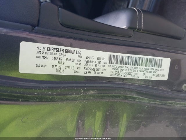 Продажа на аукционе авто 2015 Jeep Grand Cherokee Limited, vin: 1C4RJFBG9FC716257, номер лота: 45579388