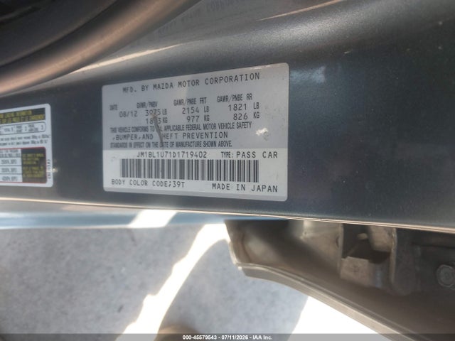 Auction sale of the 2013 Mazda Mazda3 I Sport, vin: JM1BL1U71D1719402, lot number: 45579543